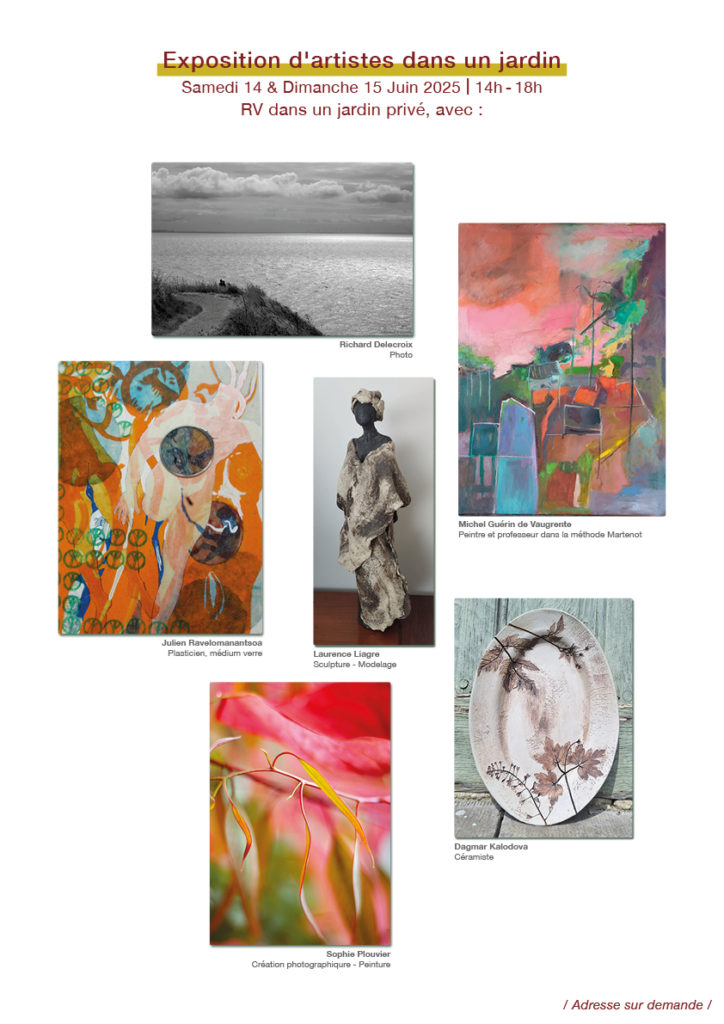 Affiche Exposition d'Artistes dans un Jardin