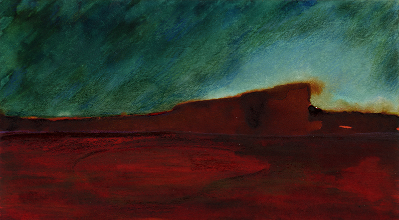 paysage-imaginaire-Peinture encre aquarelle Sophie Plouvier 05