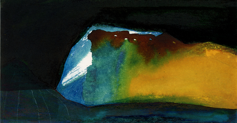 paysage-imaginaire-Peinture encre aquarelle Sophie Plouvier 11