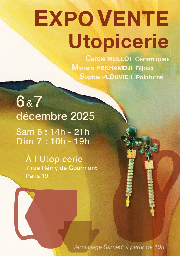 Affiche expo Vente Utopicerie 6 & 7 decembre 2025